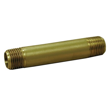 Jones Stephens 1/8in. x 2in. Red Brass Pipe Nipple N20002